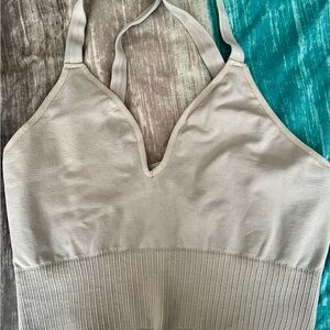 Seamless Beige Sports Bra
